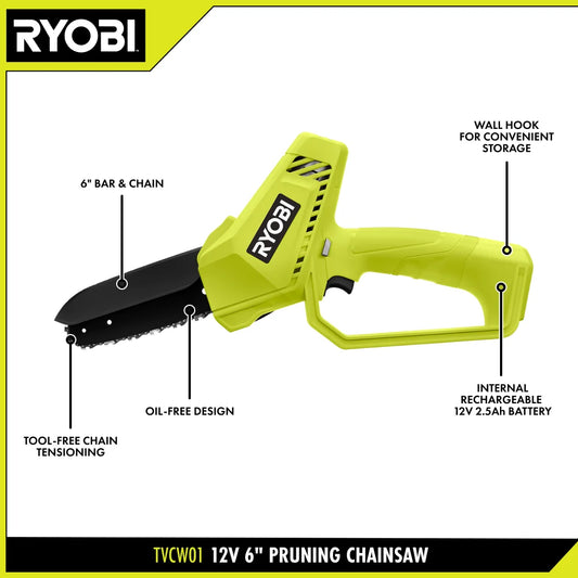 12V 6" Pruning Chainsaw