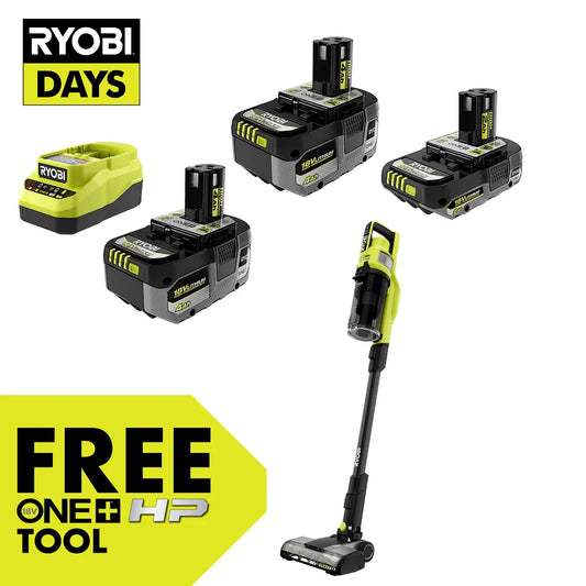 18V ONE+ LITHIUM HIGH PERFORMANCE STARTER KIT WITH FREE 18V ONE+ HP STICK VACUUM