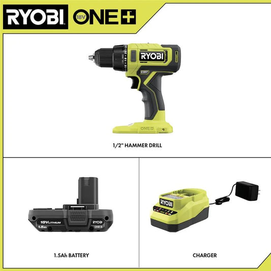 18V ONE+ Cordless 1/2 in. Hammer Drill Kit