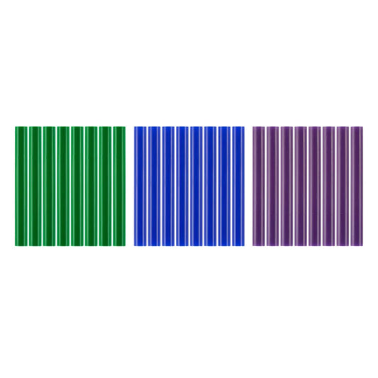 24 PC. FULL SIZE COOL COLOR GLUE STICKS