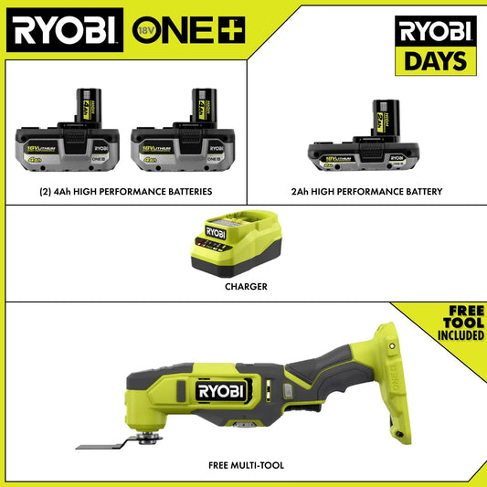 18V ONE+ LITHIUM HIGH PERFORMANCE STARTER KIT WITH FREE 18V ONE+ MULTI-TOOL