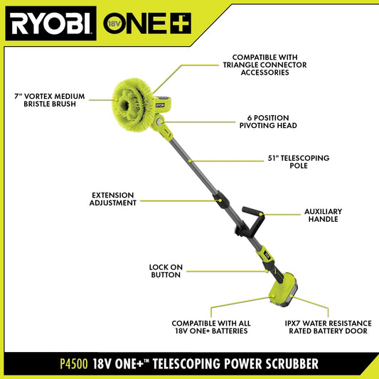 18V ONE+ VORTEX TELESCOPING POWER SCRUBBER KIT