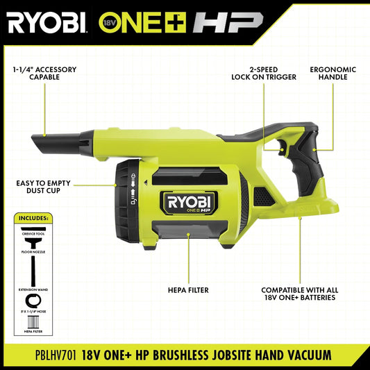 18V ONE+ HP BRUSHLESS JOBSITE HAND VACUUM