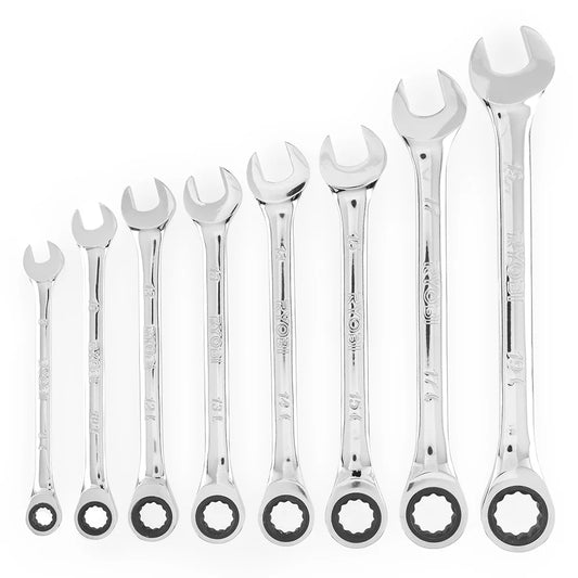 8 PC. Metric Ratcheting Combination Wrench Set