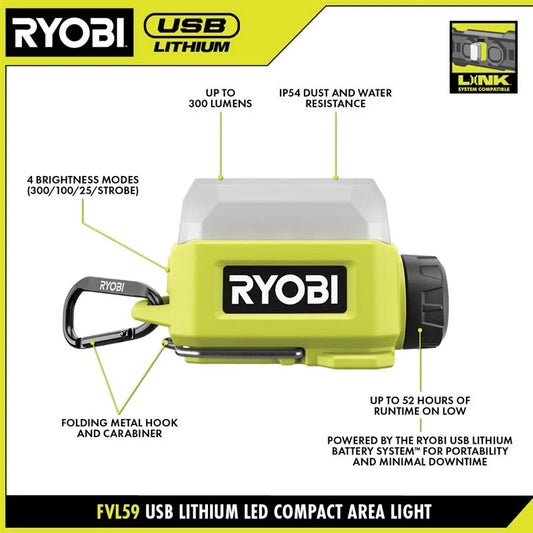 USB LITHIUM LED COMPACT AREA LIGHT KIT
