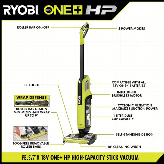 18V ONE+ HP HIGH-CAPACITY STICK VACUUM