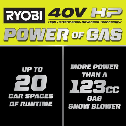40V HP Brushless 18” Single-Stage Auger-Propelled Snow Blower Kit