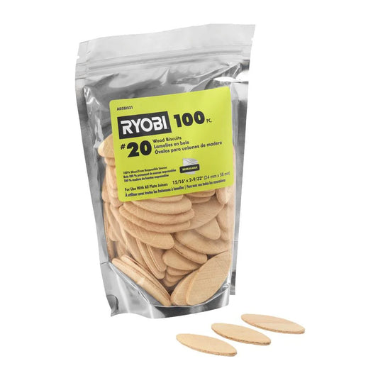 100 PC. #20 WOOD BISCUITS