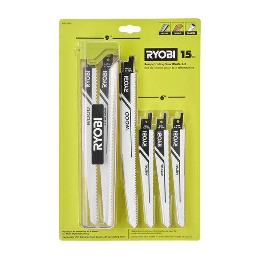 15 PC. RECIPROCATING SAW BLADE SET