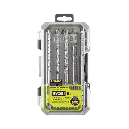 8 PC. SDS-PLUS 6" 2-CUTTER DRILL BIT SET