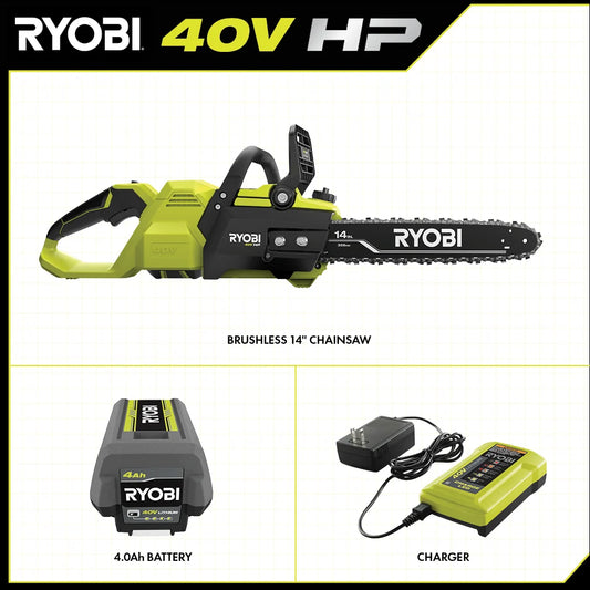 40V HP BRUSHLESS 14" CHAINSAW KIT