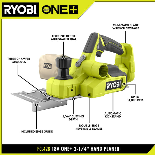 18V ONE+™ 3-1/4" Hand Planer Kit