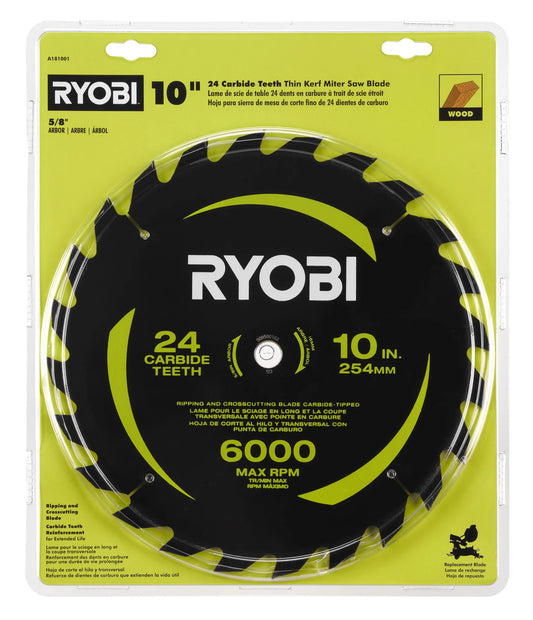10" 24 CARBIDE TEETH THIN KERF MITER SAW BLADE