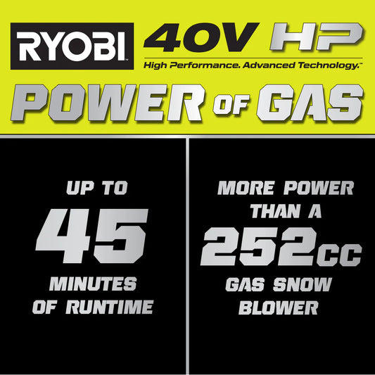 40V HP Brushless Whisper Series 24” Two-Stage Snow Blower Kit