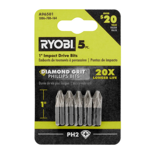 5 PC. 1” Diamond Grit Impact Drive Bits